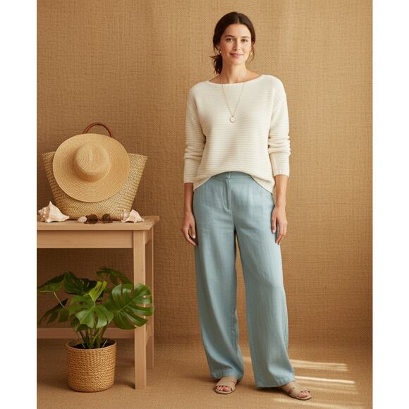 HIHO Designed in Tortola BVI Cream Alpaca Blend Knit Sweater | Women's M - Picture 2 of 11